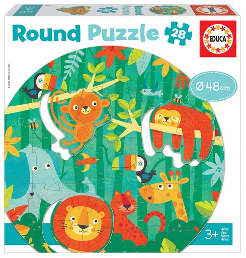 [E18906] PUZZLE 28 LA SELVA "ROUND PUZZLE" EDUCA 18906