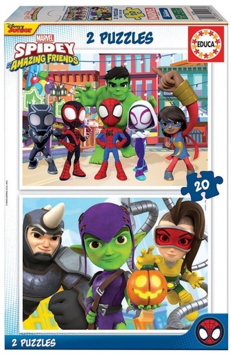 [E19296] PUZZLE 2x20 SPIDEY & HIS AMAZING FRIENDS EDUCA 19296