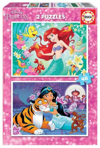 [E18213] PUZZLE 2x48 ARIEL + JASMIN FSC(R)
