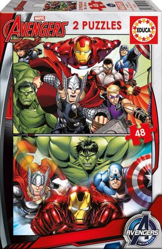 [E15932] PUZZLE 2x48 AVENGERS EDUCA 15932