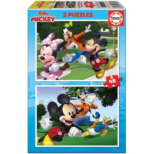 [E18885] PUZZLE 2x48 MICKEY & FRIENDS EDUCA 18885