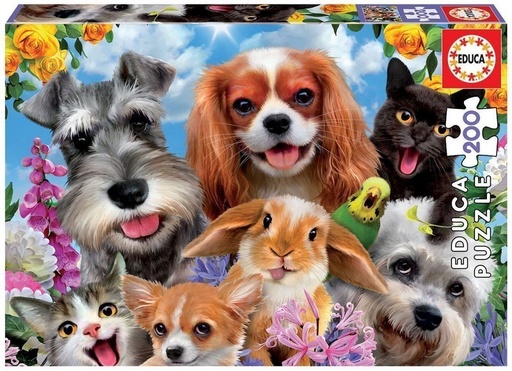 [E19293] PUZZLE 200 SELFIE DE MASCOTAS FSC(R EDUCA 19293