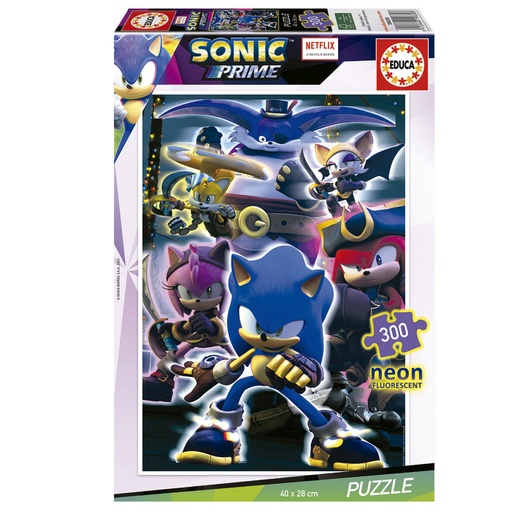 [E19630] PUZZLE 300 SONIC PRIME NEON FSC(R) EDUCA 19630