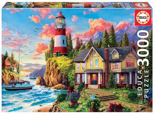 [E18507] PUZZLE 3000 FARO CERCA DEL OCÉANO EDUCA 18507