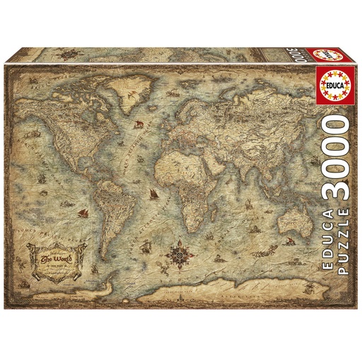 [E19567] PUZZLE 3000 MAPAMUNDI FSC(R) EDUCA 19567