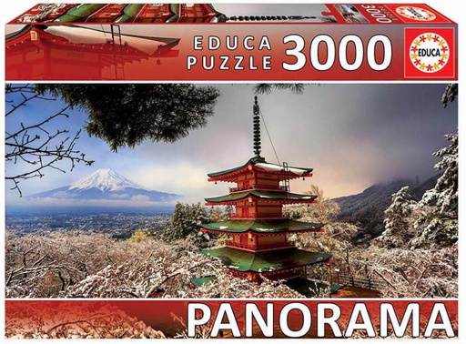 [E18013] PUZZLE 3000 MONTE FUJI Y PAGODA CHUREITO, JAPÓN PANORAMA EDUCA 18013