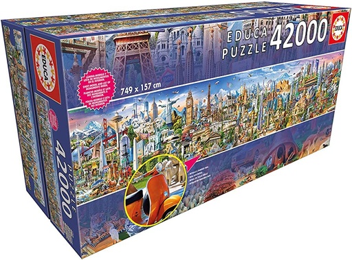 [E17570] PUZZLE 42000 LA VUELTA AL MU EDUCA 17570