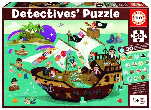 [E18896] PUZZLE 50 BARCO PIRATA DETECTIVES P