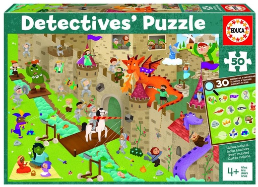 [E18895] PUZZLE 50 CASTILLO "DETECTIVES' PUZZLES" EDUCA 18895