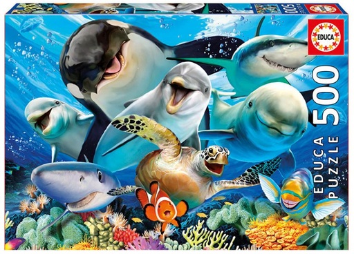 [E17647] PUZZLE 500 SELFIE BAJO EL AGUA FSC EDUCA 17647